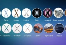 All macOS versions from 2001 to 2022