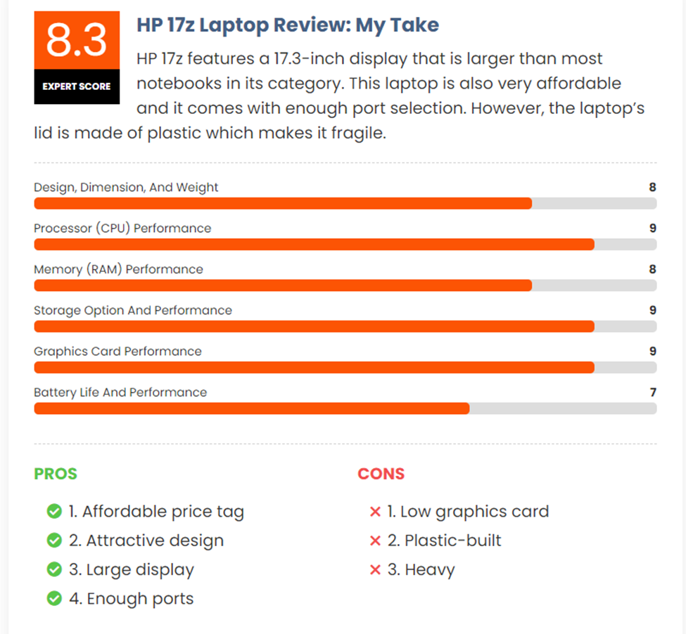HP 17z Laptop Review: A Mid-Range Business Laptop 