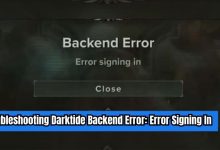 Darktide Backend Error: Error Signing In