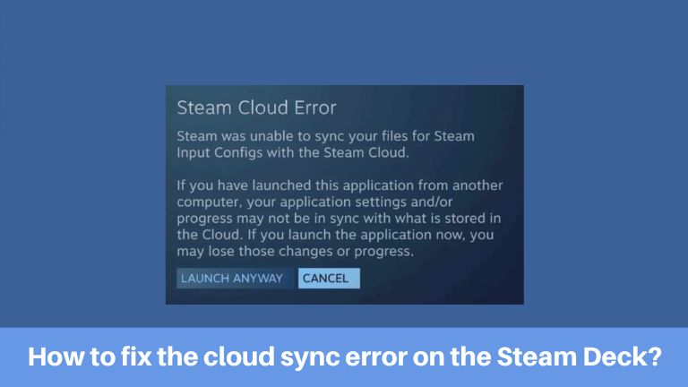 How to fix the cloud sync error on the Steam Deck?