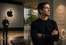 Apple corporate branding shift toward calm restrained executive identity and design philosophy