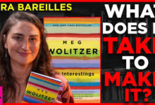 Sara Bareilles discussing Meg Wolitzer's The Interestings and her album Good Grief