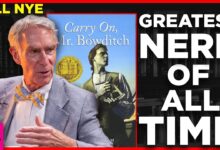 Bill Nye explaining why Carry On, Mr. Bowditch shaped his love of science