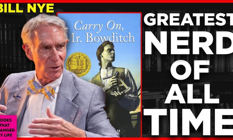 Bill Nye explaining why Carry On, Mr. Bowditch shaped his love of science