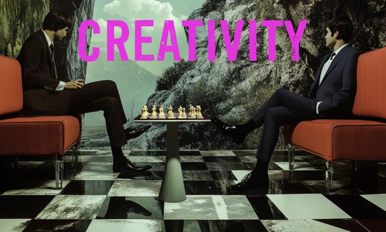 Chess pieces representing creative problem solving in leadership