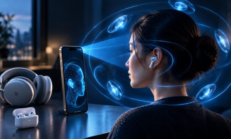 Apple Personalized Spatial Audio setup on an iPhone