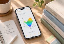 Apple Math Notes displaying an interactive 3D graph